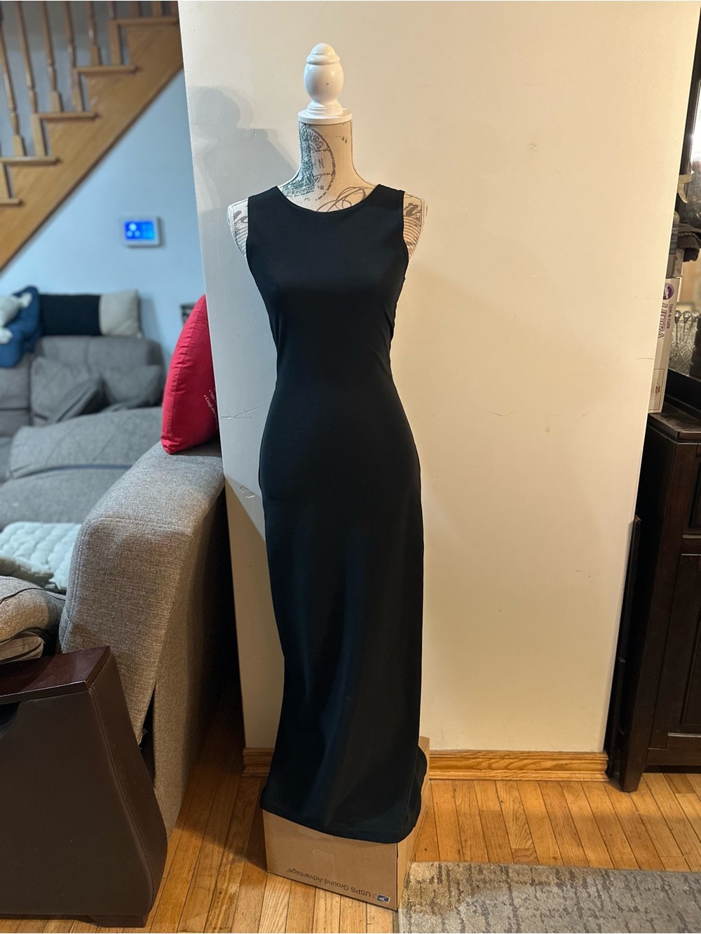 Gianfranco Ferre Black Sleeveless Maxi Dress
